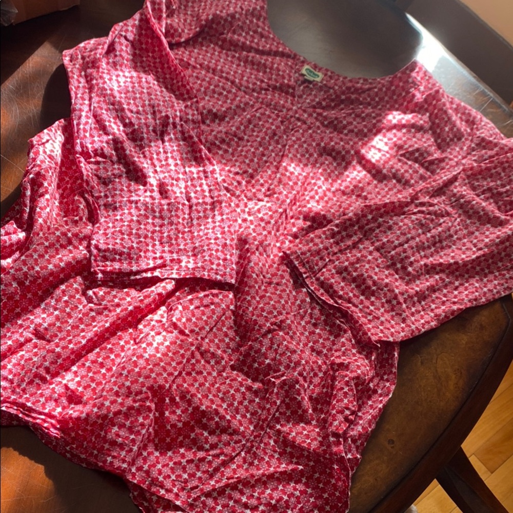 Women's Pink Geometric Print Tunic Top
